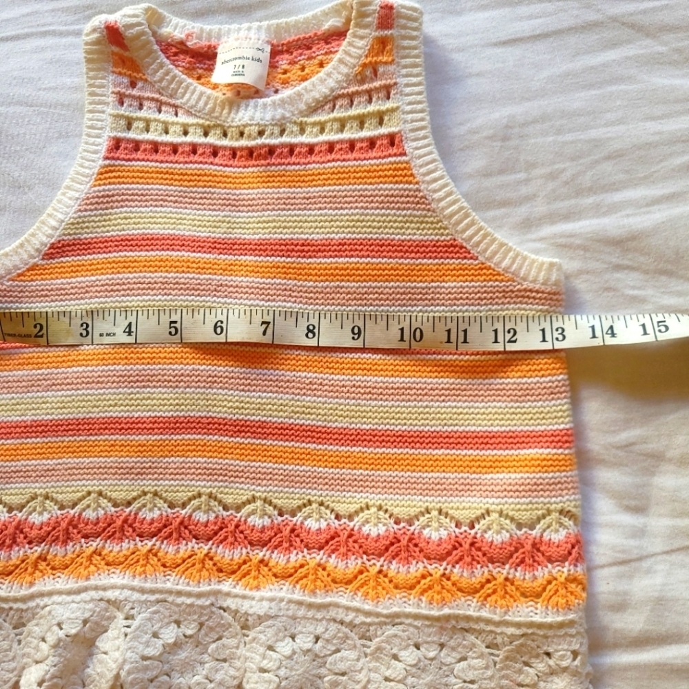Abercrombie & Fitch Kids Striped Tank Top with Lace Hem - Picture 5 of 7
